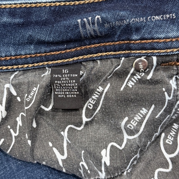 INC Denim Plus Size Skinny Leg Jeans Curvy Fit – Size 16 🔥 - Picture 5 of 7